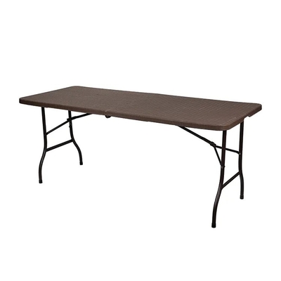 180*76*74cm Tavolo pieghevole in rotino per mobili per esterni Disegno di banchetto rettangolare