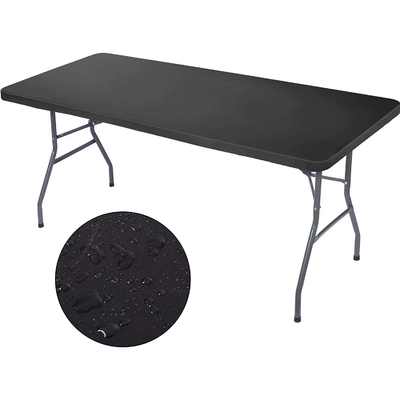 Tavolo pieghevole nero in stile moderno da 6 piedi per mangiare all'aperto leggero e facile da trasportare