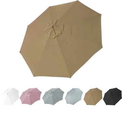 180g poliestere impermeabile e UV resistente ombrello rotondo a righe per tutte le stagioni