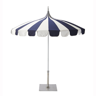 Moderno design ombrello da giardino con frange e stile pagoda realizzato in tessuto Pongee