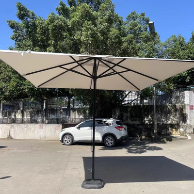 Parasole da giardino quadrato a tela di alluminio con protezione UV50 e tessuto di poliestere da 280 g