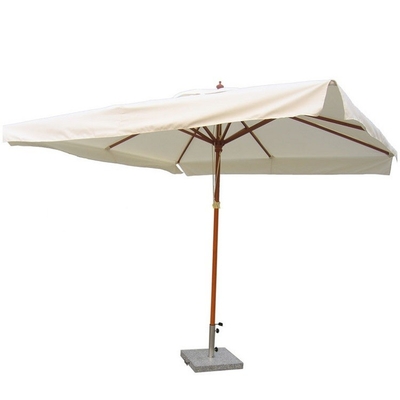 Ombrello in legno per hotel Patio Coffee Shop Campeggio a Modern Big White Square