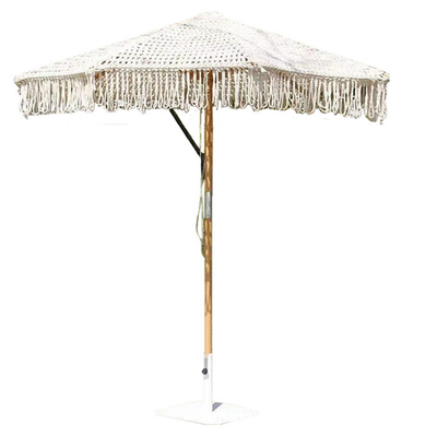 Parasole per patio esterno Macrame 2023 ombrello in legno da spiaggia 2.5 mm palo di legno per generale